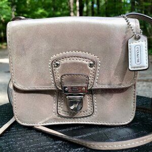 Coach silver crossbody wallet